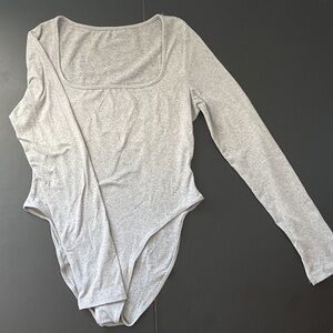 Gray Long Sleeve Bodysuit